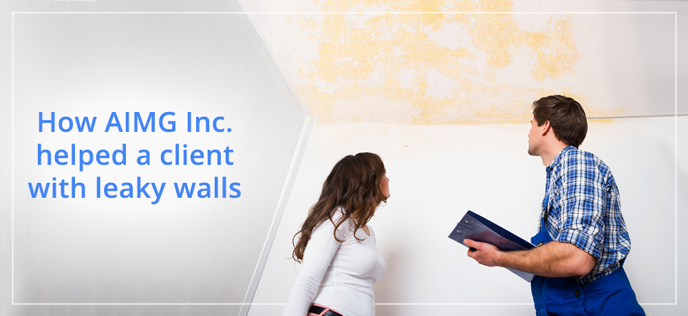 How AIMG Inc. helped a client with leaky walls