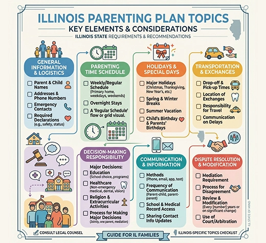 Parents creating a parenting plan in mediation