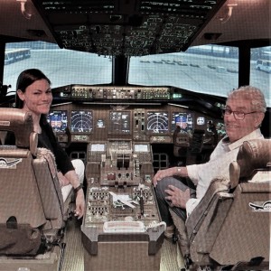 Daughter and father flying team land at Kai Tak