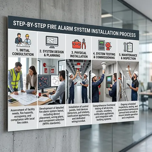 Fire alarm installation in Toronto commercial property