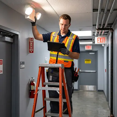 Exit sign and emergency light installation in Toronto