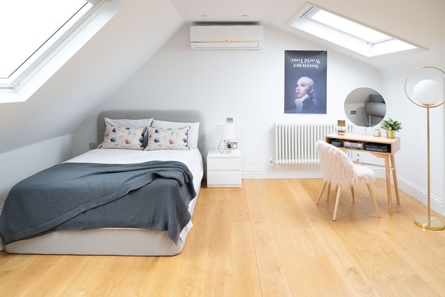 An attic room