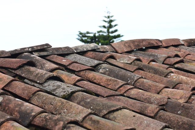 A damaged roof.