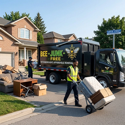 Book garbage removal in Peterborough service team at work