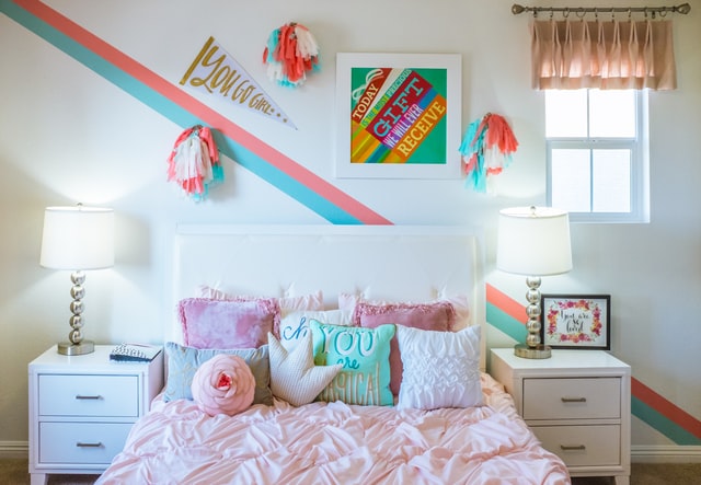 a very personalized room of a teenager