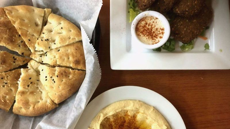 Istanbul Grill offers a number of small plate appetizers, or meze, such as hummus, falafel and a flatbread called pide. (Lauren Delgado / Orlando Sentinel)