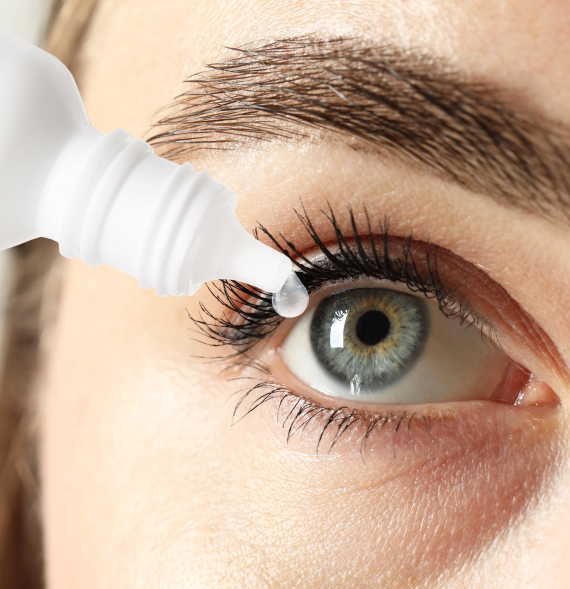 Patient with burning dry eyes
