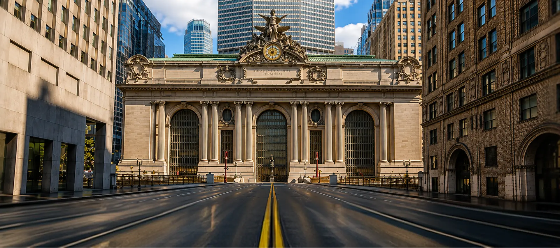 Grand Central Terminal and the MetLife Building in Midtown East, near Elite Healers Sports Massage at 120 East 56th Street, Suite 420, New York, NY 10022, where runners and Park Avenue professionals book sports massage and performance recovery.