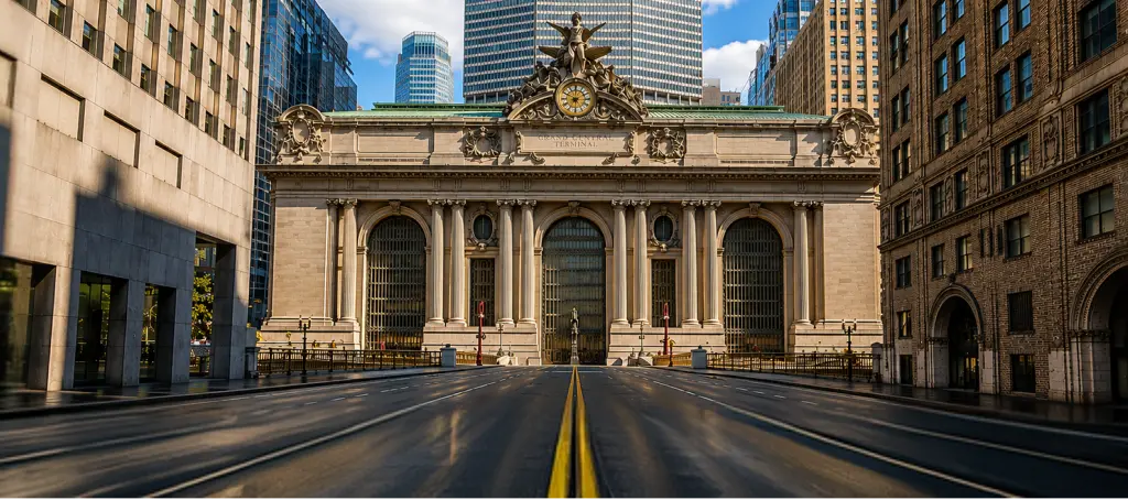 Grand Central Terminal and the MetLife Building in Midtown East, near Elite Healers Sports Massage at 120 East 56th Street, Suite 420, New York, NY 10022, where runners and Park Avenue professionals book sports massage and performance recovery.