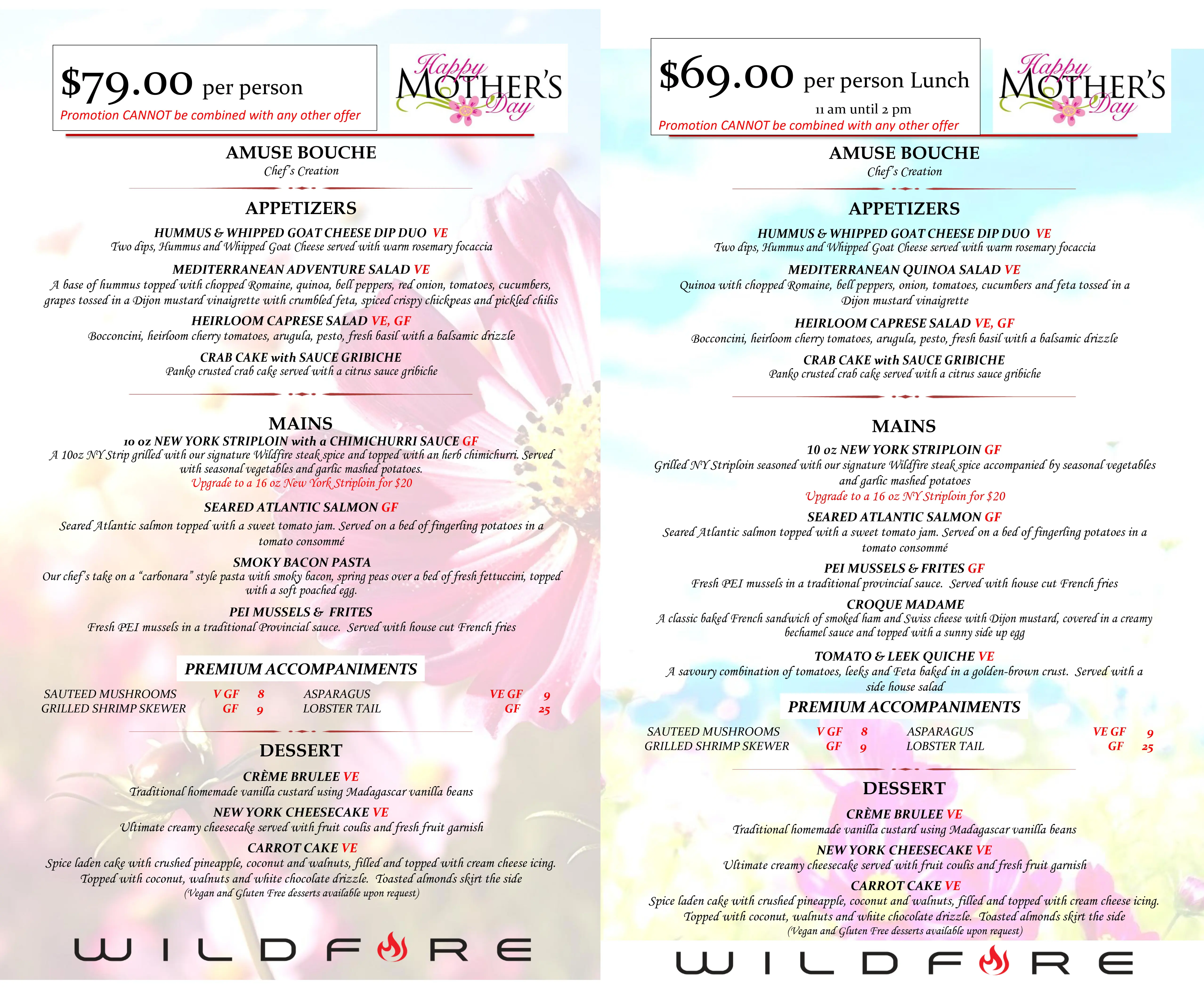 Winterfet Menu