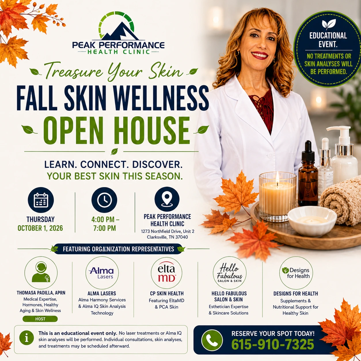 fall skin wellness open house